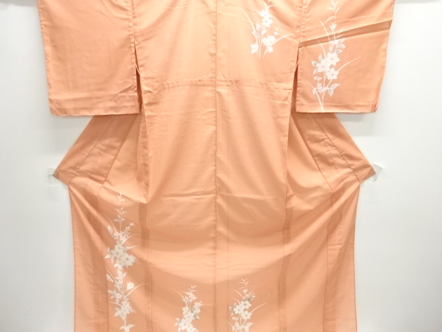 JAPANESE KIMONO / UNUSED HOMONGI FOR SUMMER / FLOWER & PLANT 
